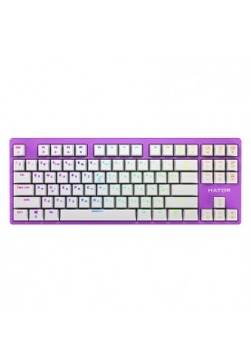 Клавіатура Hator Rockfall EVO TKL Optical Ukr (HTK-633) Lilac USB