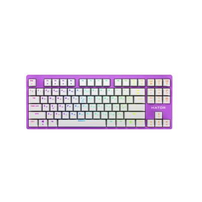 Клавіатура Hator Rockfall EVO TKL Optical Ukr (HTK-633) Lilac USB