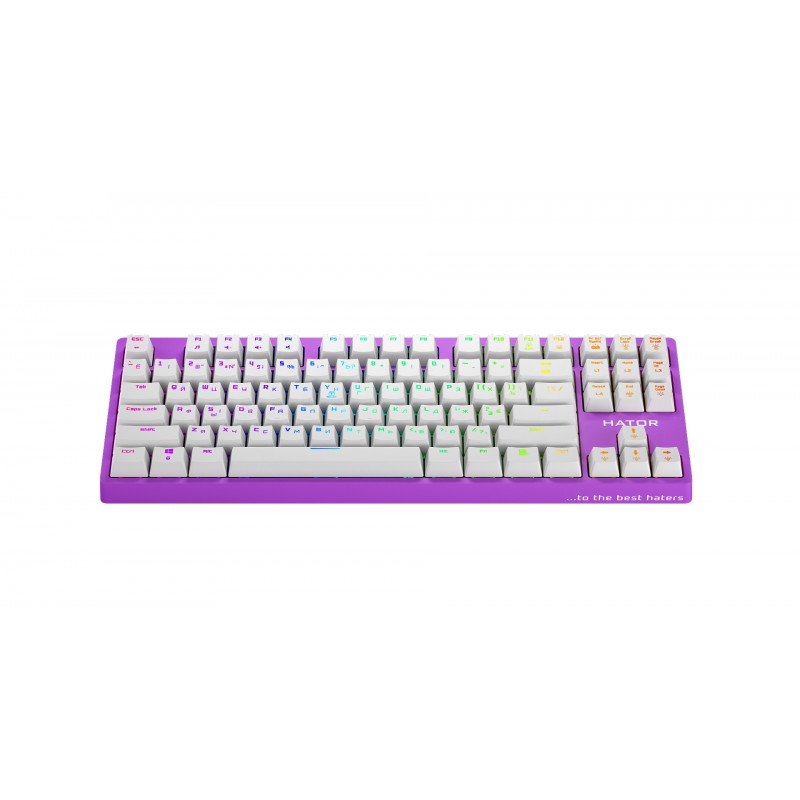 Клавиатура Hator Rockfall EVO TKL Optical Ukr (HTK-633) Lilac USB