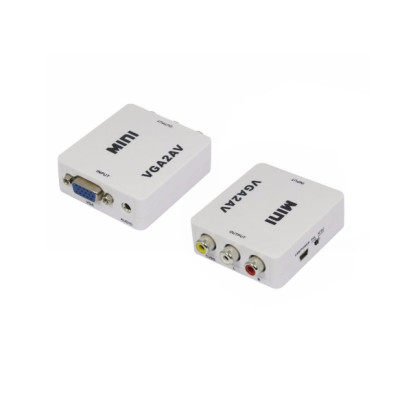 Адаптер Voltronic VGA-3хRCA (F/F), White (YT-CM-VGA/AV/09388)