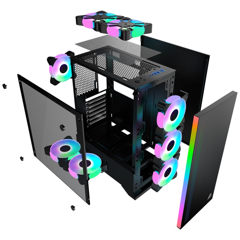 Корпус 1stPlayer BS-3-3R1-BK Black без БЖ