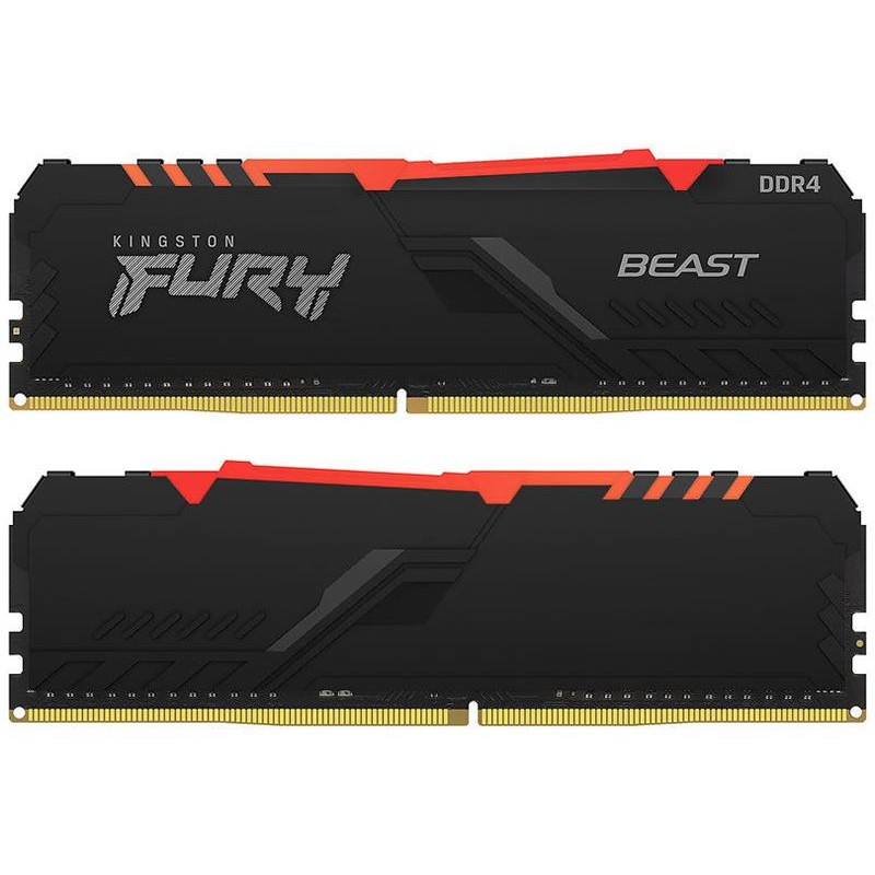 Модуль пам`яті DDR4 2x8GB/3200 Kingston Fury Beast RGB (KF432C16BB2AK2/16)