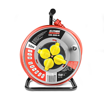 Подовжувач на котушці Stark CRP 2550-M (242000003) 4 розетки, 50 м, сіро-червоний Подовжувач на котушці Stark CRP 2550-M (242000003) 4 розетки, 50 м, сіро-червоний