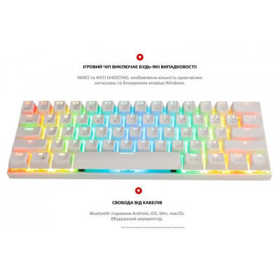 Клавіатура Motospeed CK62 Outemu Red White (mtck62wmr)