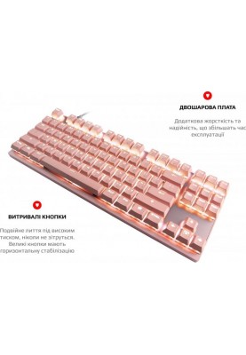 Клавіатура бездротова Motospeed GK82 Outemu Red Pink (mtgk82pmr)