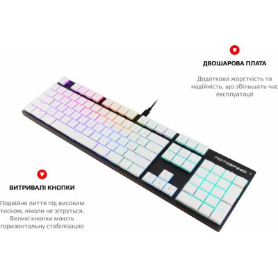 Клавіатура Motospeed K94 Kailh Short White (mtk94mks) Grey USB