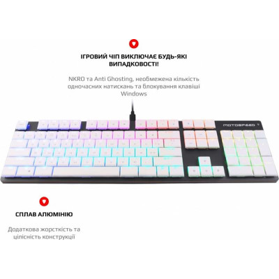 Клавіатура Motospeed K94 Kailh Short White (mtk94mks) Grey USB