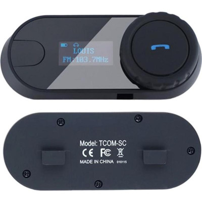 Bluetooth-мотогарнітура для шолома FreedConn T-Com SC дисплей, радіо, інтерком 1000 м (fdtcmsc)
