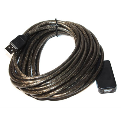 Подовжувач Voltronic USB(AM)-USB(AF) з чіпом 5м Black (YT-AECWC AM/AF-5.0m/07368)
