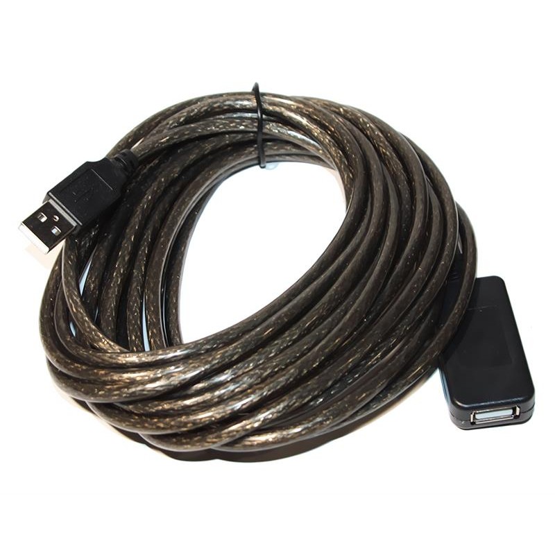 Удлинитель Voltronic USB(AM)-USB(AF) с чипом 5м Black (YT-AECWC AM/AF-5.0m/07368)