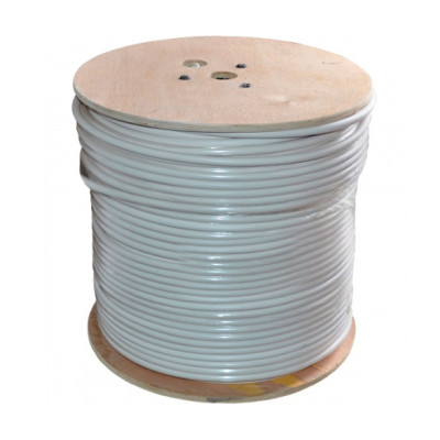 Кабель коаксіальний Yoso (YS-W305-RG59+2x0.5mm/11557) катушка 305 м, білий