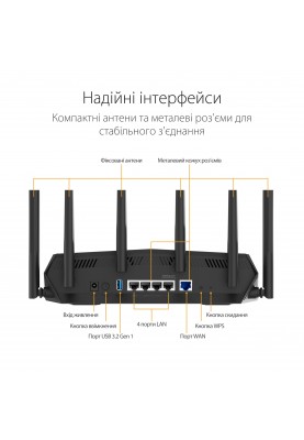 Бездротовий маршрутизатор Asus TUF Gaming AX5400 (TUF-AX5400)