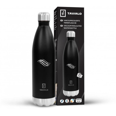 Термопляшка Tavialo 1000 мл чорна (191010101) Термопляшка Tavialo 1000 мл чорна (191010101)