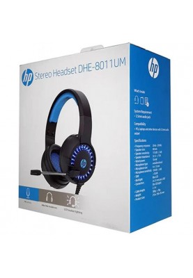 Гарнітура HP DHE-8011UM Gaming, Blue LED, Black Black