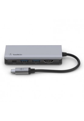 Док-станція USB-C Belkin 4in1 Multiport Dock Gray (AVC006BTSGY)