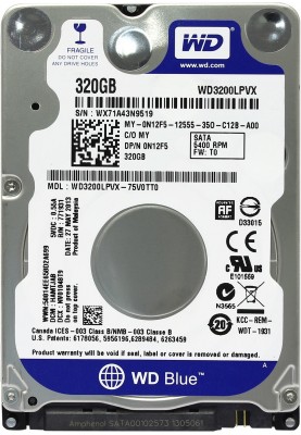 Накопичувач HDD 2.5" SATA  320GB WD Blue 5400rpm 8MB (WD3200LPVX) Refurbished