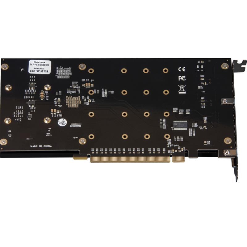 Плата расширения Frime (ECF-PCIEtoSSD013) PCI-E-4хM2, PLX8747