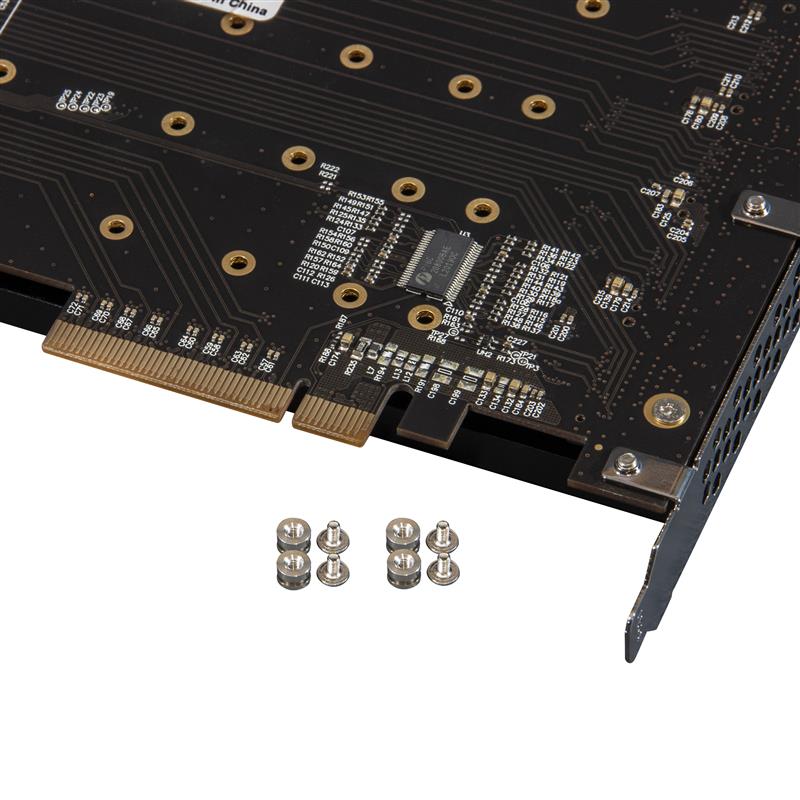 Плата расширения Frime (ECF-PCIEtoSSD011) PCI-E-4хM.2, PLX8724