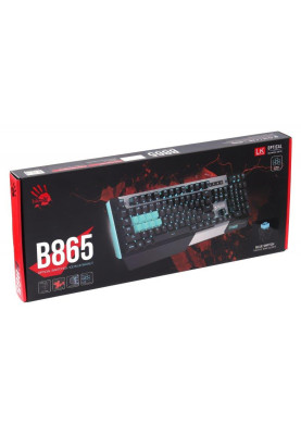 Клавіатура A4Tech Bloody B865 LK Blue Gun Ukr Grey USB