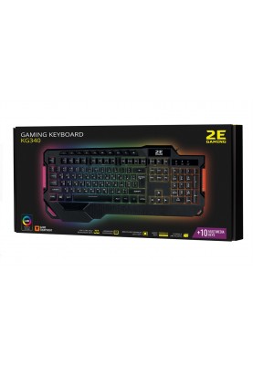 Клавіатура 2E Gaming KG340 LED Ukr (2E-KG340UBK) Black USB