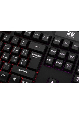 Клавіатура 2E Gaming KG340 LED Ukr (2E-KG340UBK) Black USB