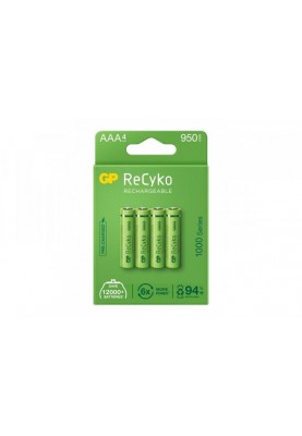 Акумулятори GP Recyko 1000 Series AAA/HR03 NI-MH 950mAh BL 4 шт