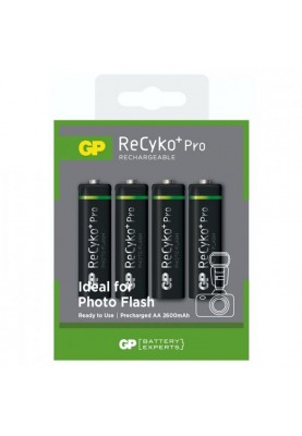 Акумулятори GP Recyko+ Pro Photo Flash 2600 AA/HR06 NI-MH 2600 mAh BL 4 шт