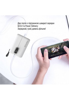 Універсальна мобільна батарея ColorWay Full Power 10000mAh White (CW-PB100LPK2WT-PDD)