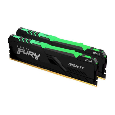 Модуль пам`ятi DDR4 2x16GB/3600 Kingston Fury Beast RGB Black (KF436C18BBAK2/32)