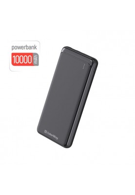 Універсальна мобільна батарея ColorWay Slim 10000mAh Black (CW-PB100LPF2BK)