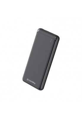 Універсальна мобільна батарея ColorWay Slim 10000mAh Black (CW-PB100LPF2BK)