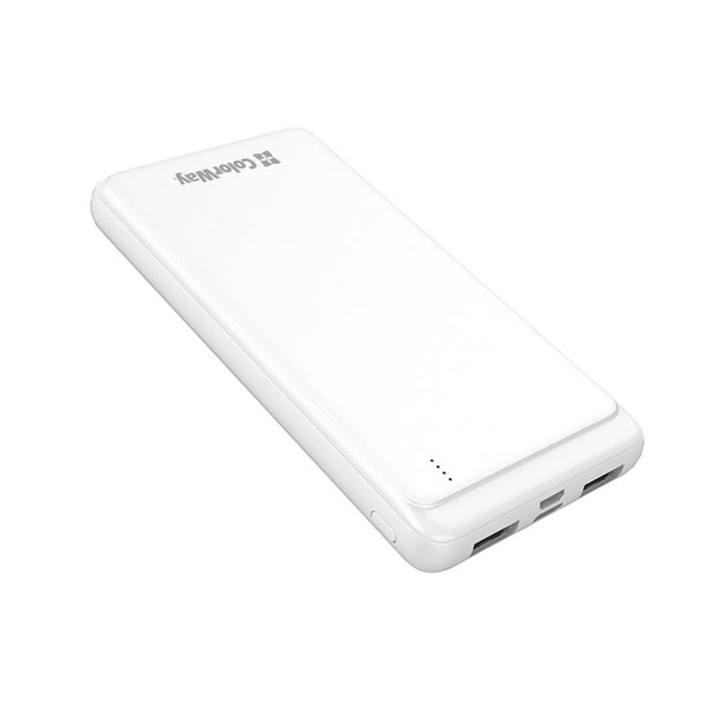 Універсальна мобільна батарея ColorWay Slim 10000mAh White (CW-PB100LPF2WT)