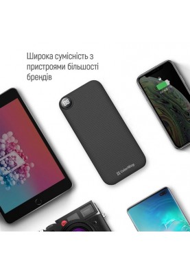 Універсальна мобільна батарея ColorWay Slim, LCD 10000mAh Black (CW-PB100LPH2BK-D)