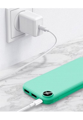 Універсальна мобільна батарея ColorWay Slim, LCD 10000mAh Green (CW-PB100LPH2GR-D)