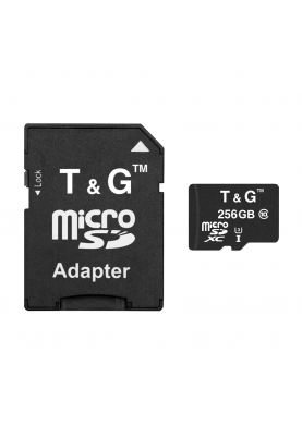 Карта пам`ятi MicroSDXC 256GB UHS-I U3 Class 10 T&G + SD-adapter (TG-256GBSD10U3-01)