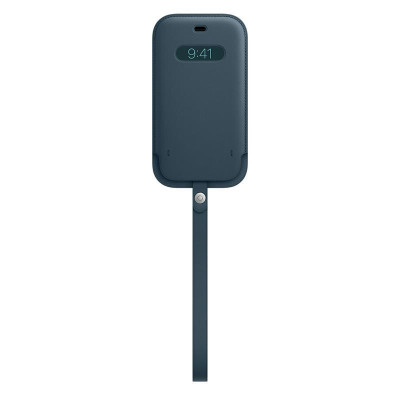Чохол на руку Apple Leather Sleeve with MagSafe для Apple iPhone 12/12 Pro Baltic Blue (MHYD3)