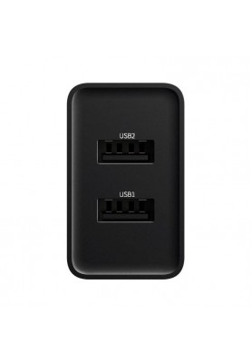 Мережевий зарядний пристрій Baseus Speed Mini Dual U Charger (2USB) 10.5W Black (CCFS-R01)