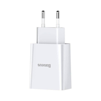 Мережевий зарядний пристрій Baseus Speed Mini Dual U Charger (2USB) 10.5W White (CCFS-R02)