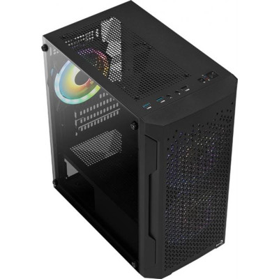 Корпус AeroCool Trinity Mini (Trinity Mini-G-BK-v2) Black без БЖ
