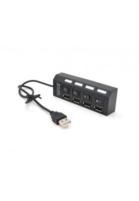 Концентратор USB 2.0 Voltronic YT-HWS4HS-B/03943, 4хUSB2.0, Black