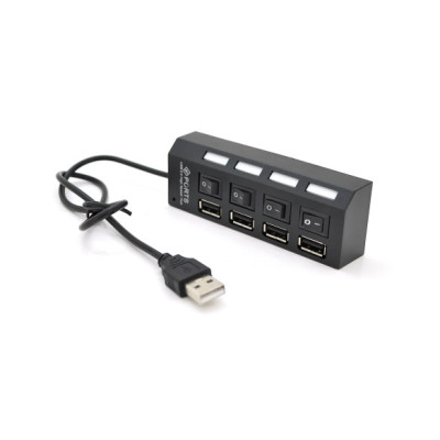 Концентратор USB 2.0 Voltronic YT-HWS4HS-B/03943, 4хUSB2.0, Black
