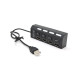Концентратор USB 2.0 Voltronic YT-HWS4HS-B/03943, 4хUSB2.0, Black