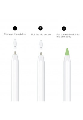 Чохол TPU Goojodoq для наконечника стілус Apple Pencil (1-2 покоління) (8шт) Black (1005001835985075B)
