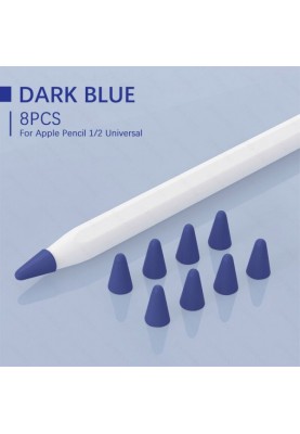 Чохол TPU Goojodoq для наконечника стілус Apple Pencil (1-2 покоління) (8шт) Dark Blue (1005001835985075DB)
