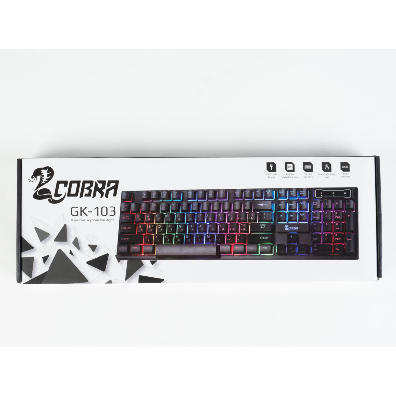 Клавиатура COBRA GK-103 Ukr Black USB