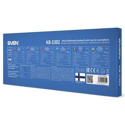 Клавіатура Sven KB-S302 Ukr Black USB