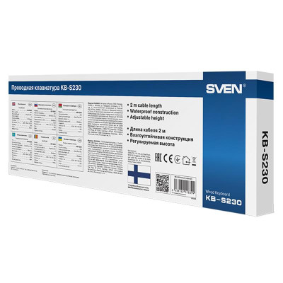 Клавіатура Sven KB-S230 Ukr Black USB