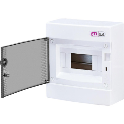 Розподільний щит ETI ECT 8PT (8 модулів прозорі дверцята) (1101000)