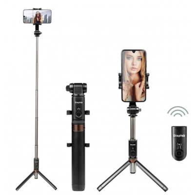 Трипод Dispho WS-18002 Selfie Stick Tripod Bluetooth Black (DSP-WS18002)