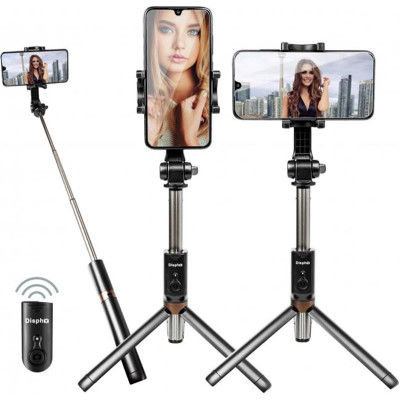 Трипод Dispho WS-18002 Selfie Stick Tripod Bluetooth Black (DSP-WS18002)